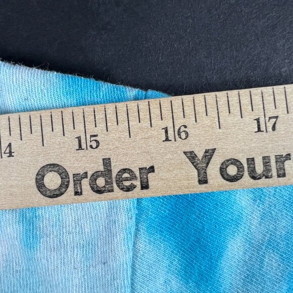 Liquid Blue Alice In Wonderland Shirt Small Blue Tie Dye Mega Print Short Sleeve - Picture 11 of 11